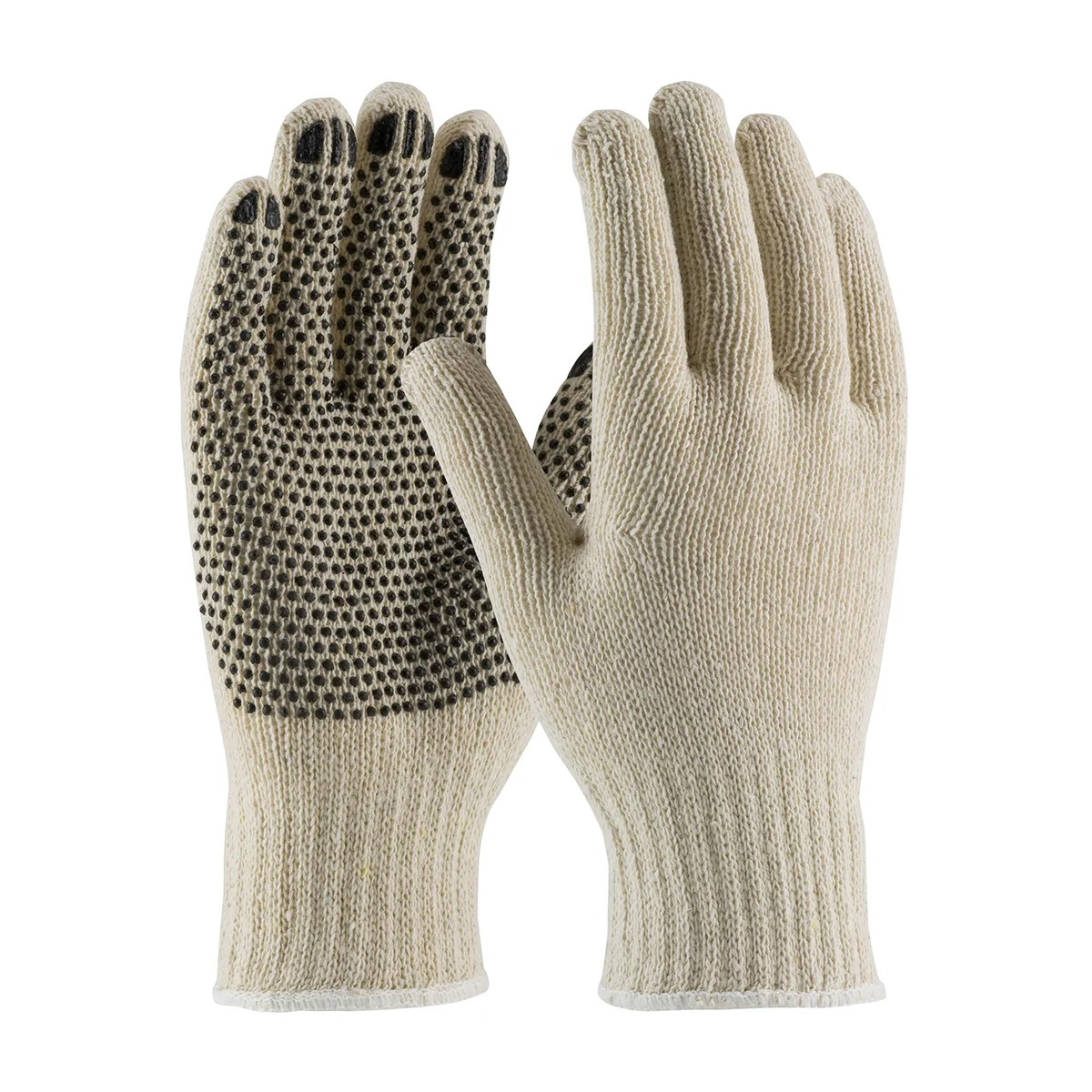 PIP® Regular Weight Seamless Knit Cotton/Polyester Glove with PVC Dotted Grip