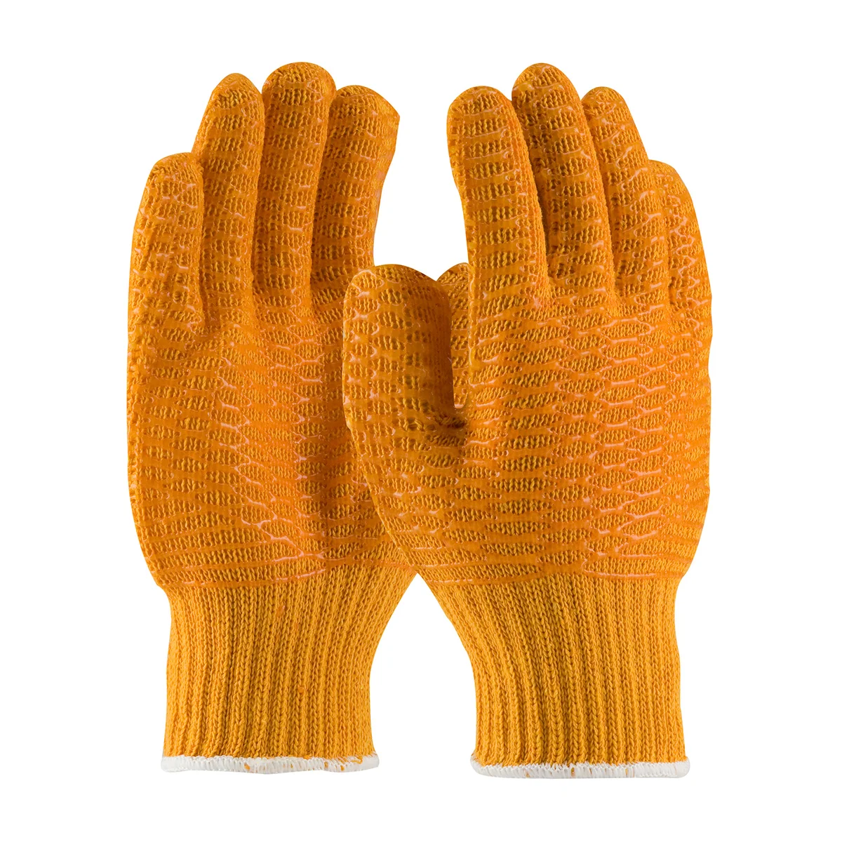 PIP® Seamless Knit Polyester Glove with Double-Sided PVC Honeycomb Criss-Cross Grip - Knit Wrist