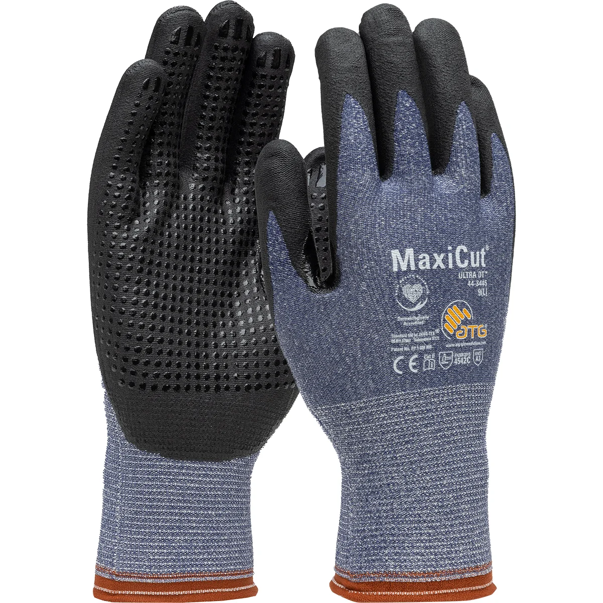 MaxiCut® Ultra DT™ Seamless Knit Engineered Yarn Glove with Premium Nitrile Coated MicroFoam Grip on Palm & Fingers - Micro Dot Palm - Touchscreen