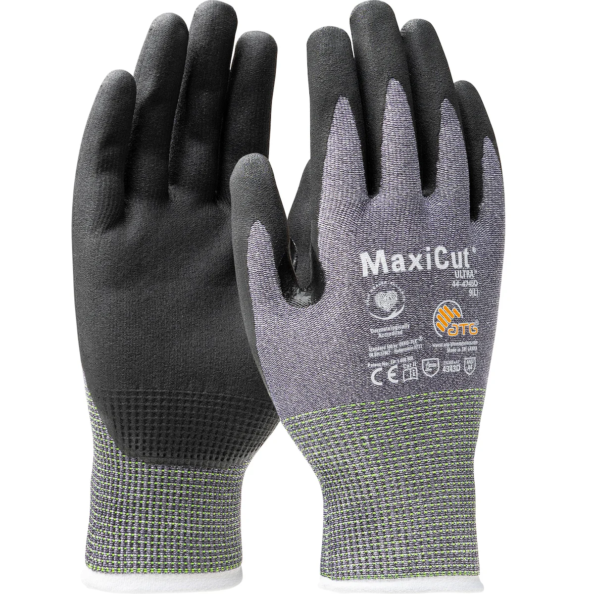 MaxiCut® Ultra™ Seamless Knit Engineered Yarn with Premium Nitrile Coated MicroFoam Grip on Palm & Fingers - Touchscreen