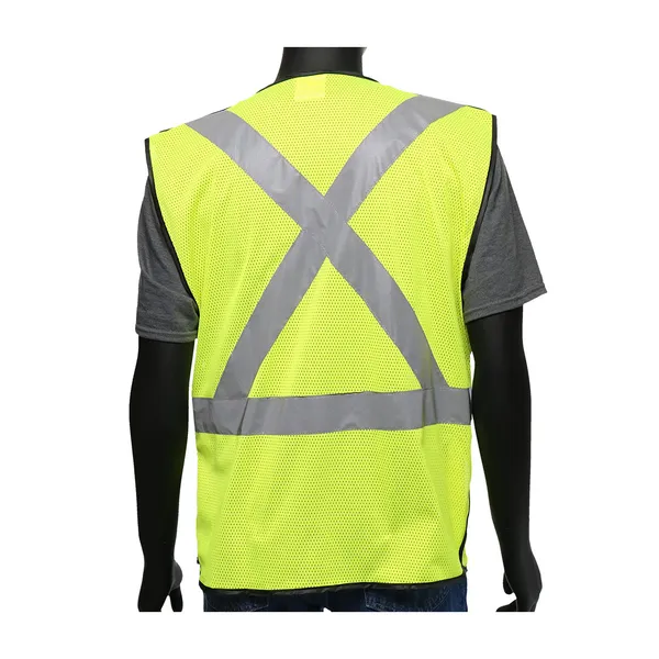 ANSI Type R Class 2 Three Pocket Expandable Mesh Breakaway Vest
