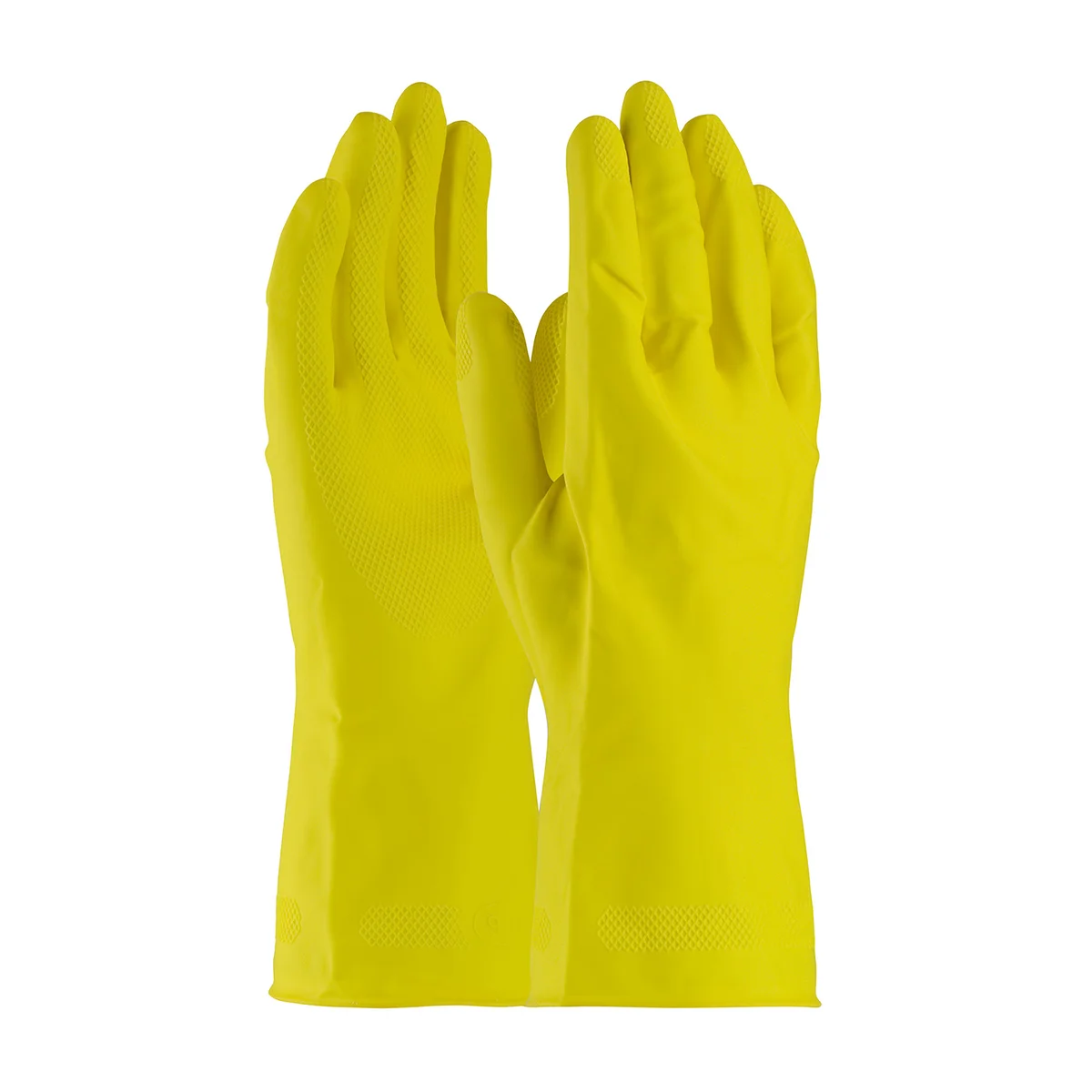 Unsupported Latex, Industrial Flock Lined with Raised Diamond Grip - 21 Mil