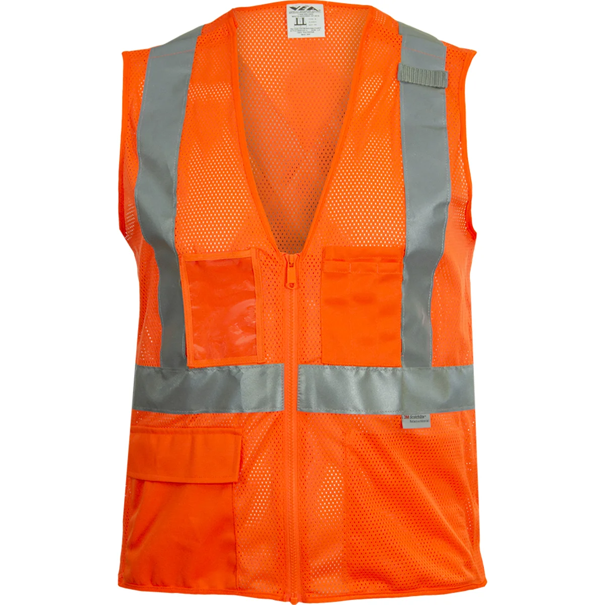 Reflective Apparel™ ANSI Type R Class 2 Seven Pocket Mesh Breakaway Vest with X-Back