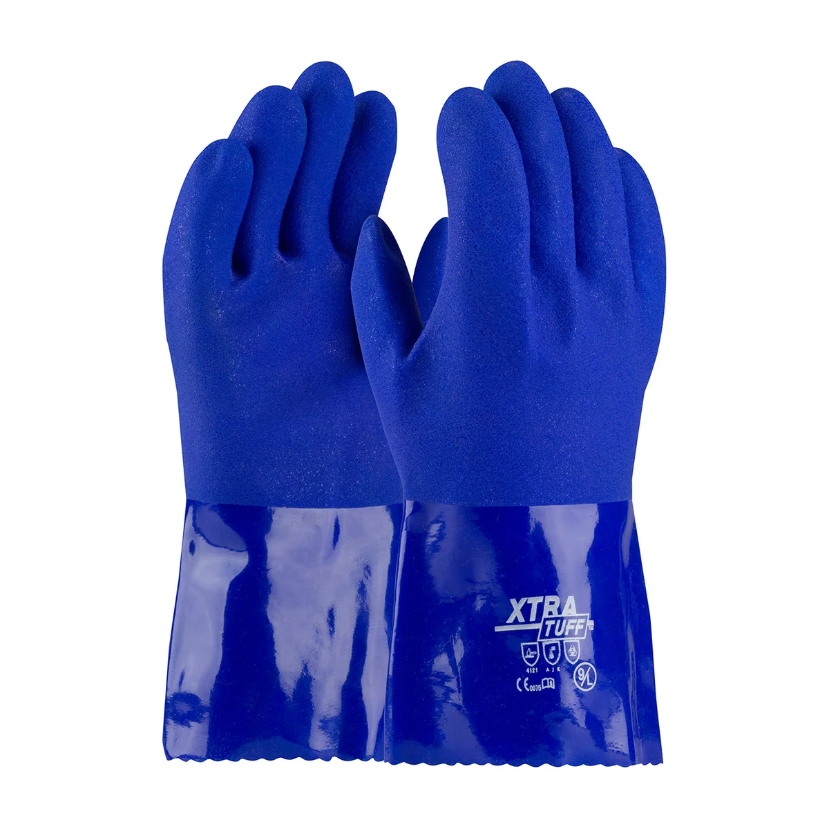 XtraTuff™ Oil Resistant PVC Glove with Seamless Liner and Rough Coating - 12"