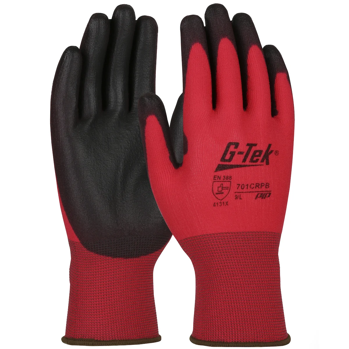 G-Tek® Seamless Knit Nylon Glove with Polyurethane Coated Smooth Grip on Palm & Fingers - 15 Gauge