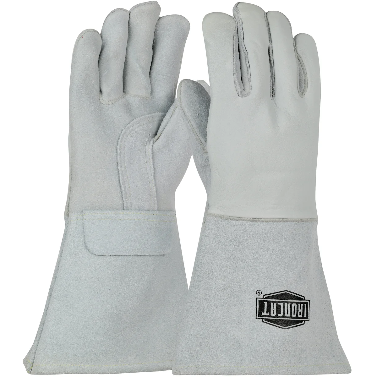 Ironcat® Premium Grade Top Grain Elkskin Leather Welder's Glove with Cotton/Foam Lining and Gauntlet Cuff