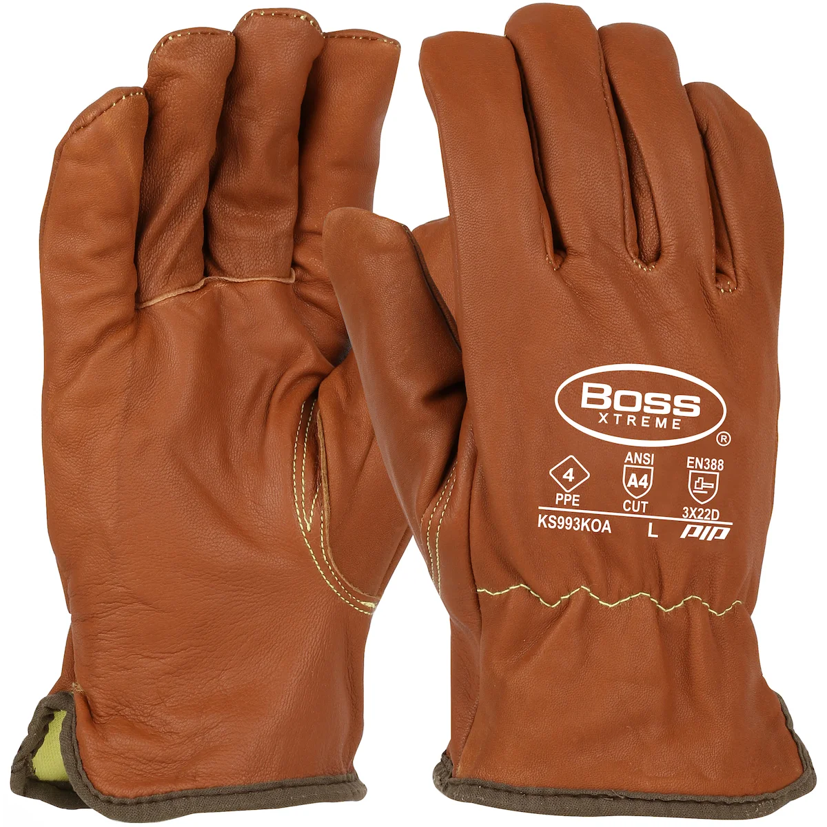 Boss® Xtreme AR Top Grain Goatskin Leather Drivers Glove with Oil Armor™ Finish and Para-Aramid Lining - Keystone Thumb