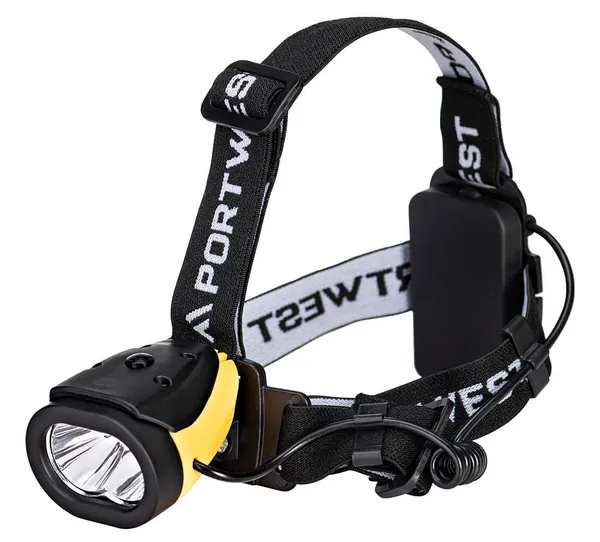 Portwest PA63 Dual Power Head Lamp, Yellow/Black