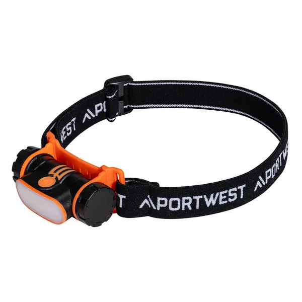 Portwest PA70 USB Rechargeable LED Head Lamp, Black